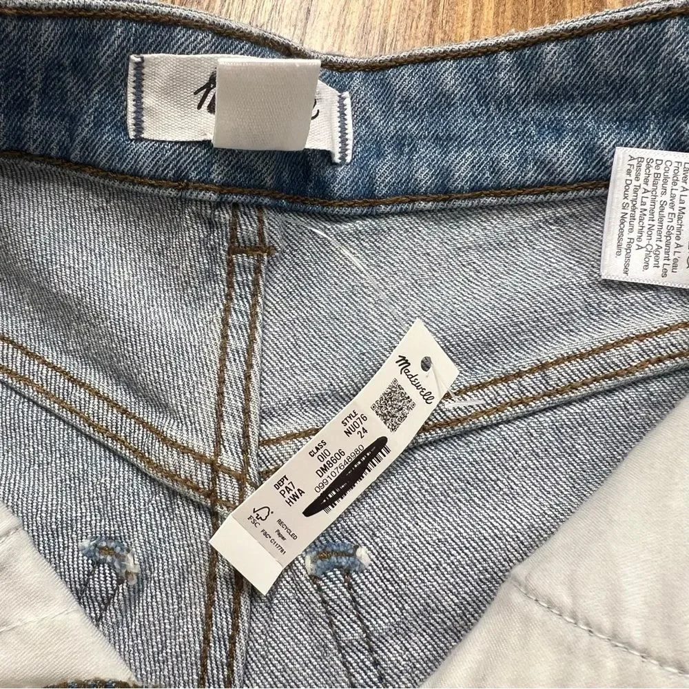 Madewell The Curvy Perfect Vintage Wide Leg Crop Jean Hallstead Wash Size 24 NWT